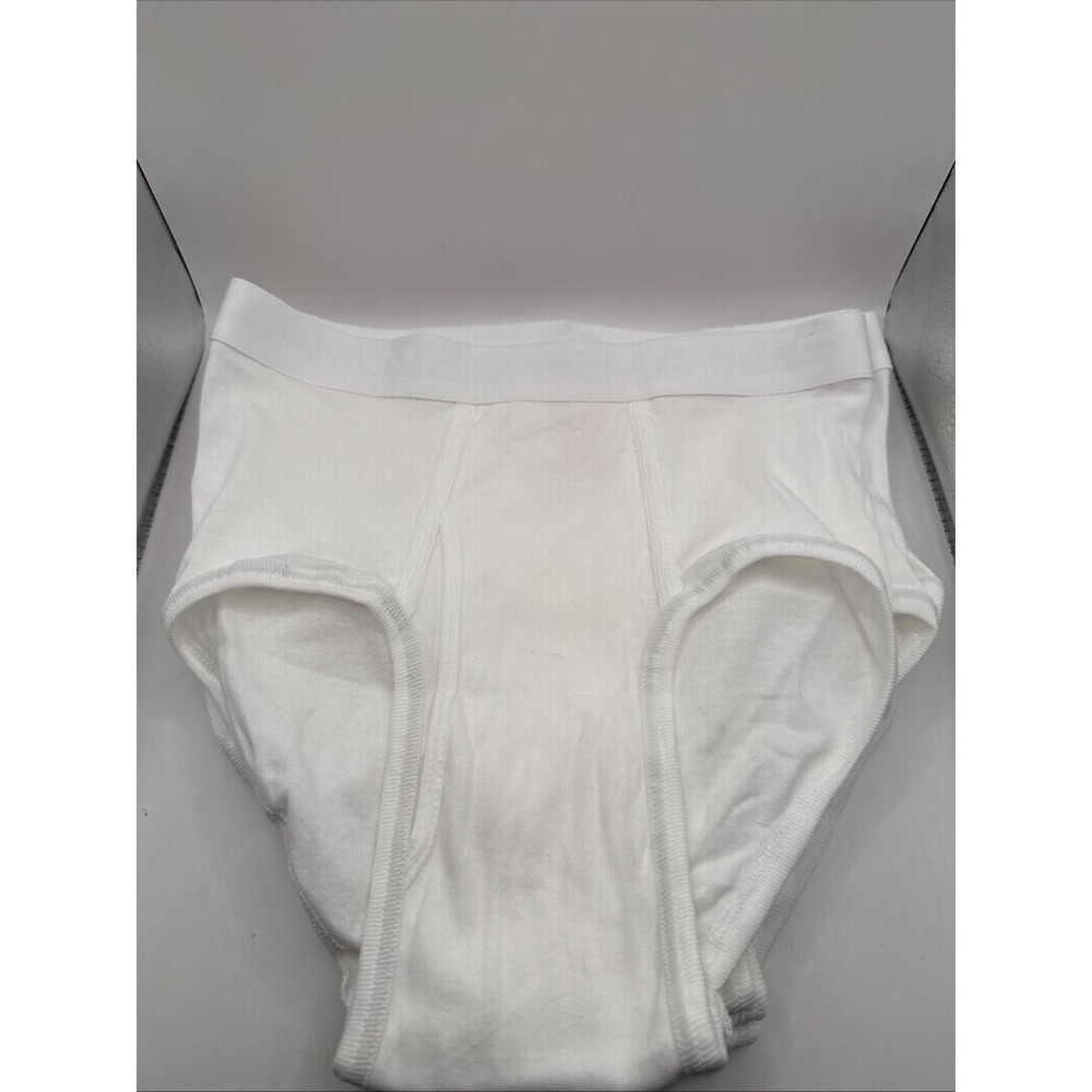 Hanes Men's Briefs Comfort Size M 15763 6Pairs NEW Logo Band 100% Cotton